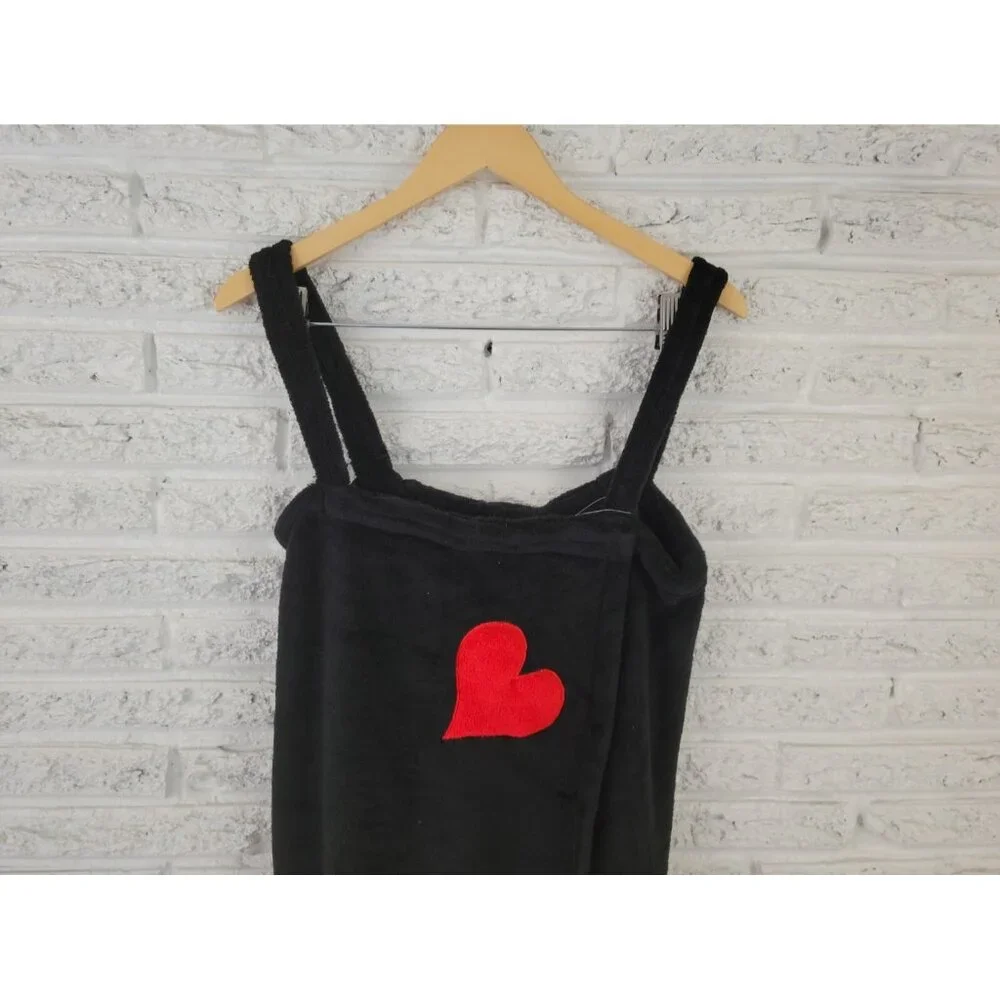 Just Love Swim Cover Up Women 2X Black Cotton Blend Mini Wrap Beach Pool SWE61E